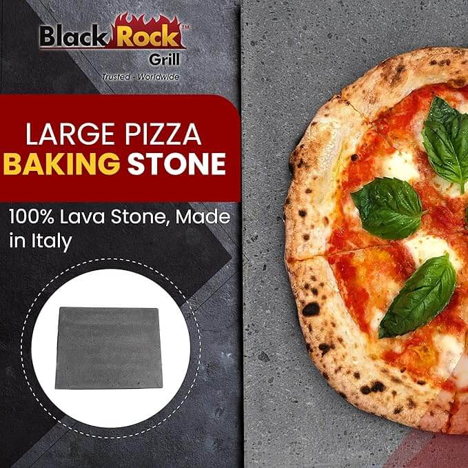 Pizza Baking Stone, Rectangle 100% Natural Lava Stone for Oven & BBQ - Image 5