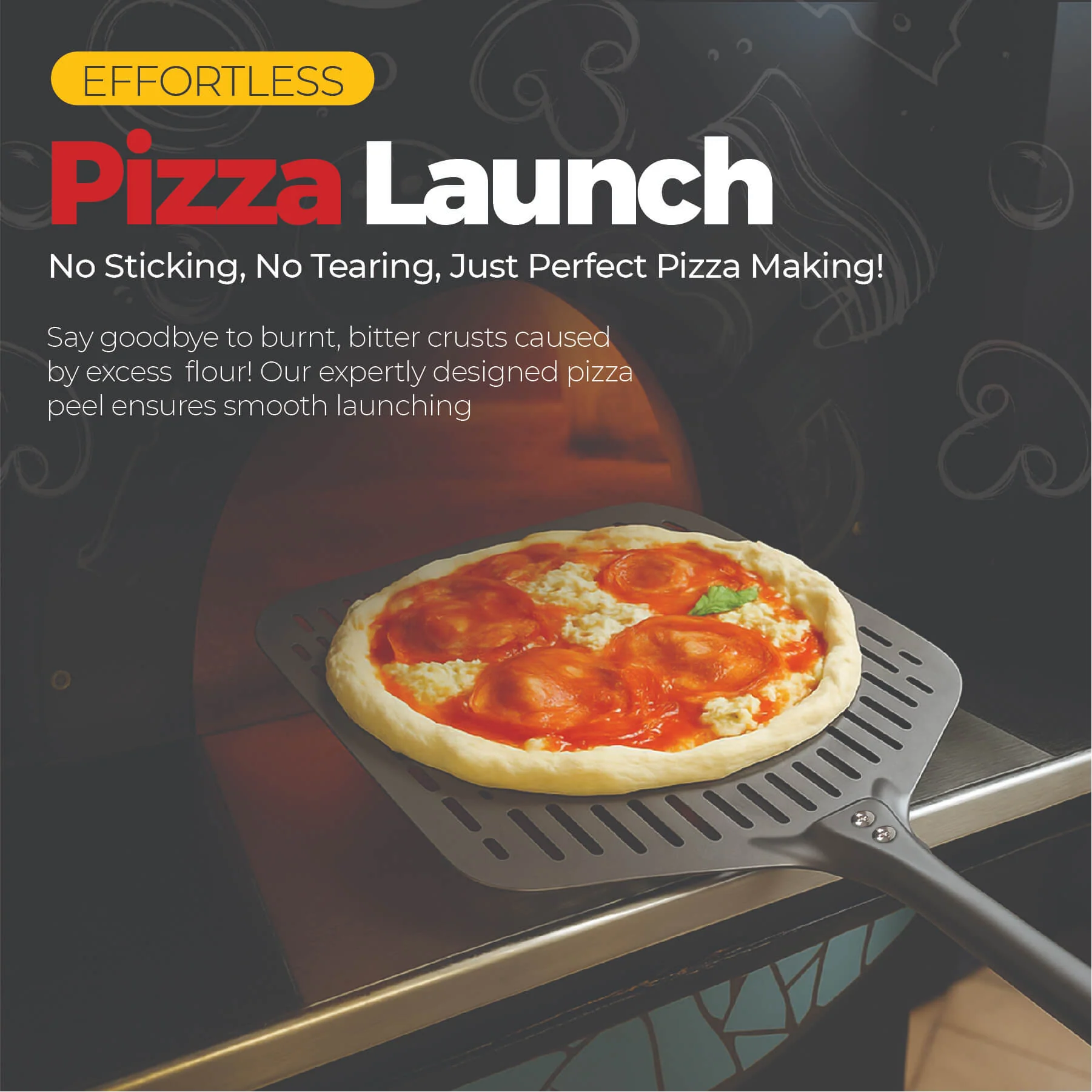 Black Rock Grill 12" Perforated Aluminum Pizza Peel – Lightweight, Rust-Resistant, Easy-Launch Paddle for Pizza Ovens - Image 7