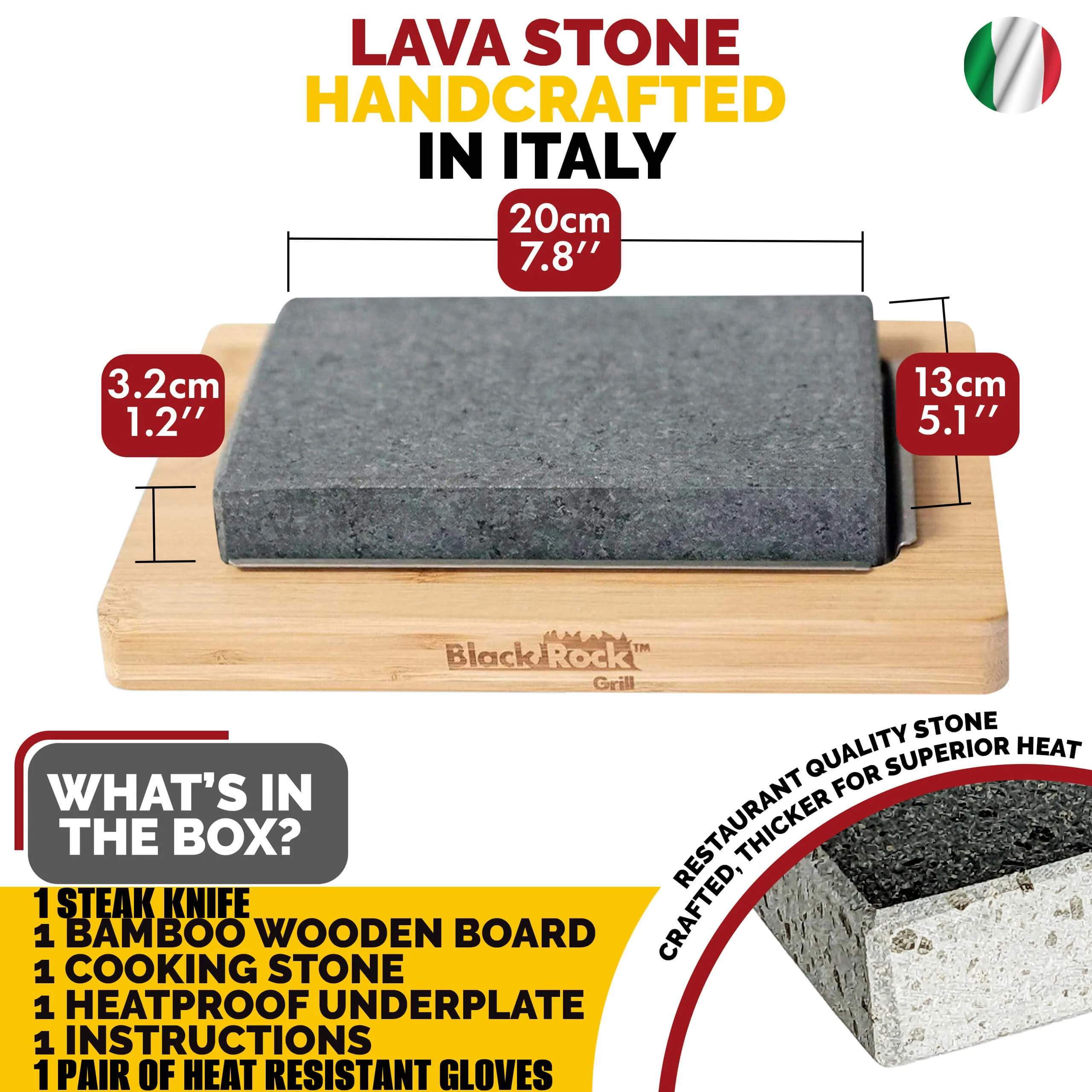 Black Rock Grill Hot Steak Stones Cooking Gift Set - Image 6