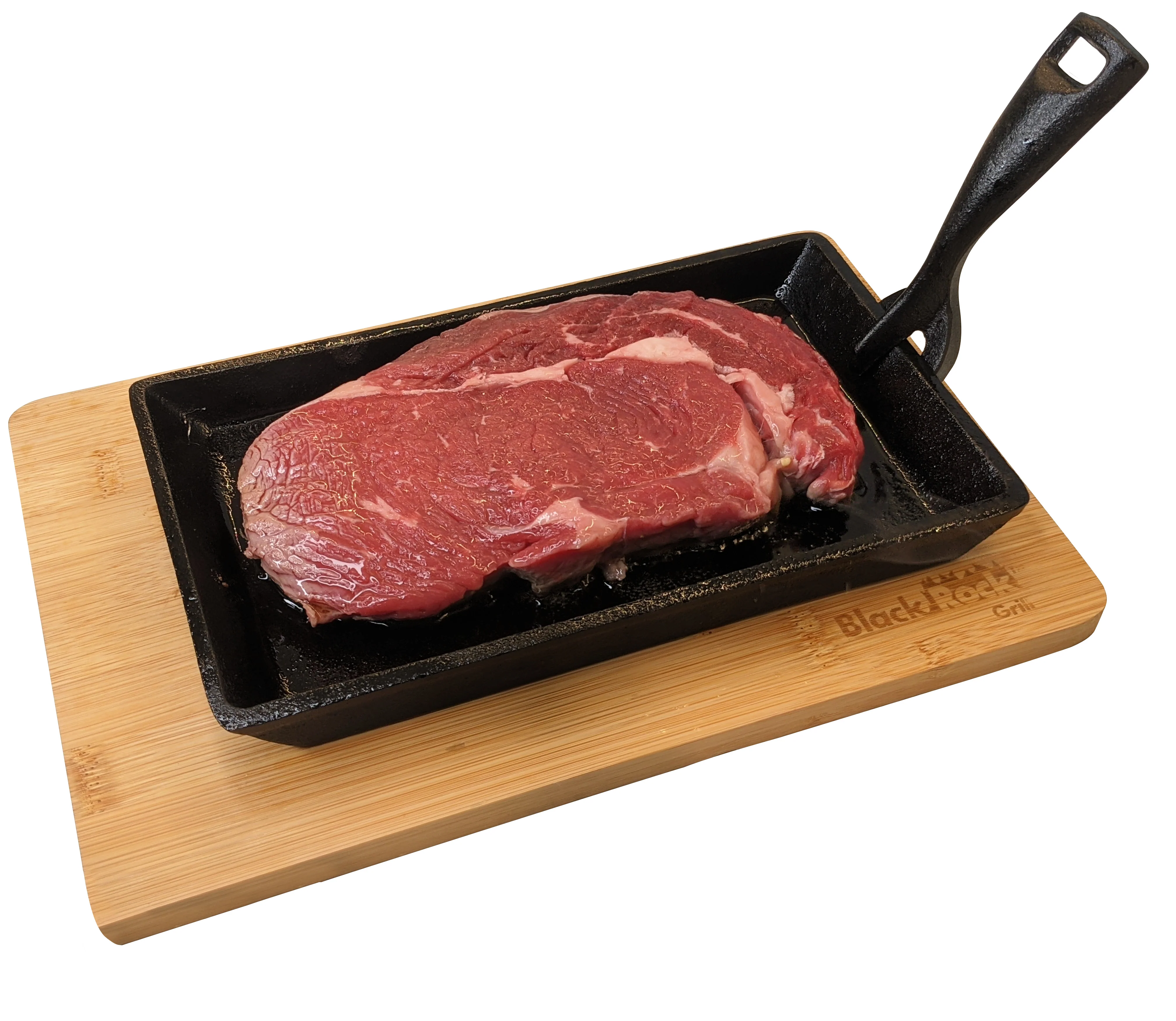 Cast Iron Fajita Skillet Pan with Wood Base - Image 9