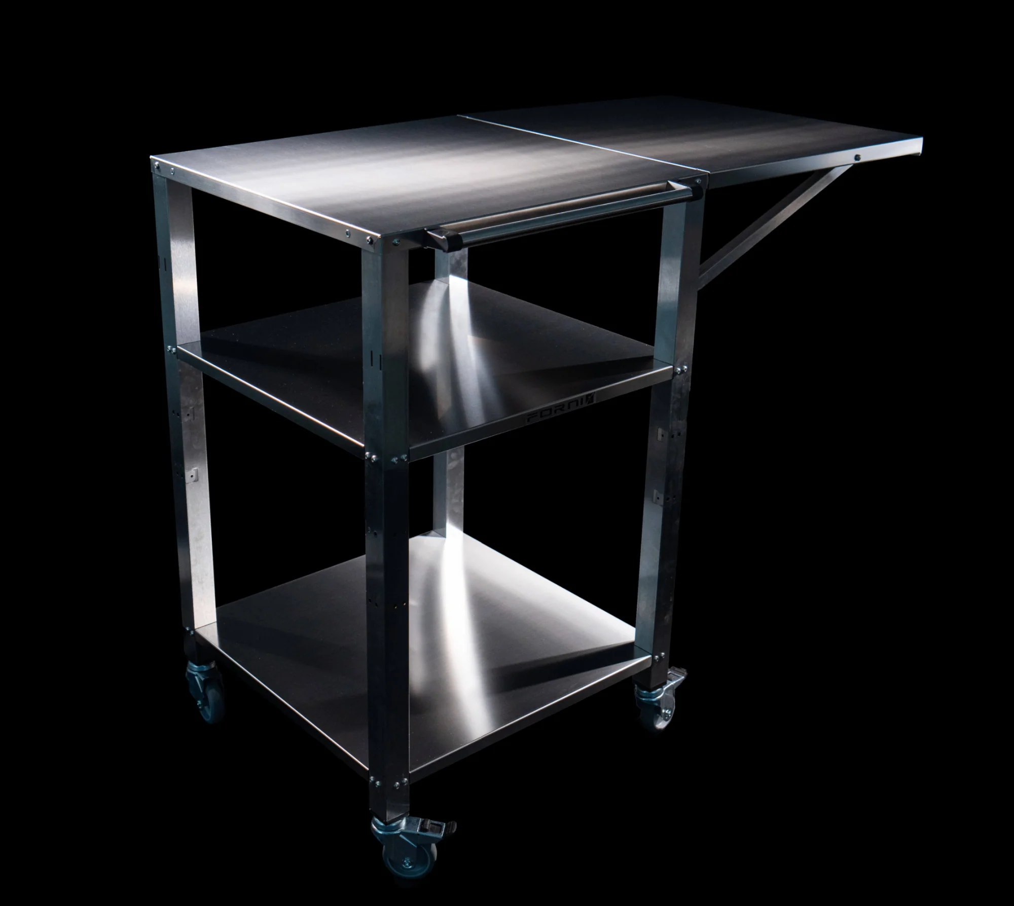 Effeuno Pizza Oven Stand & Prep Table – CR55 Stainless Steel Work Trolley with Adjustable Shelf - Image 5