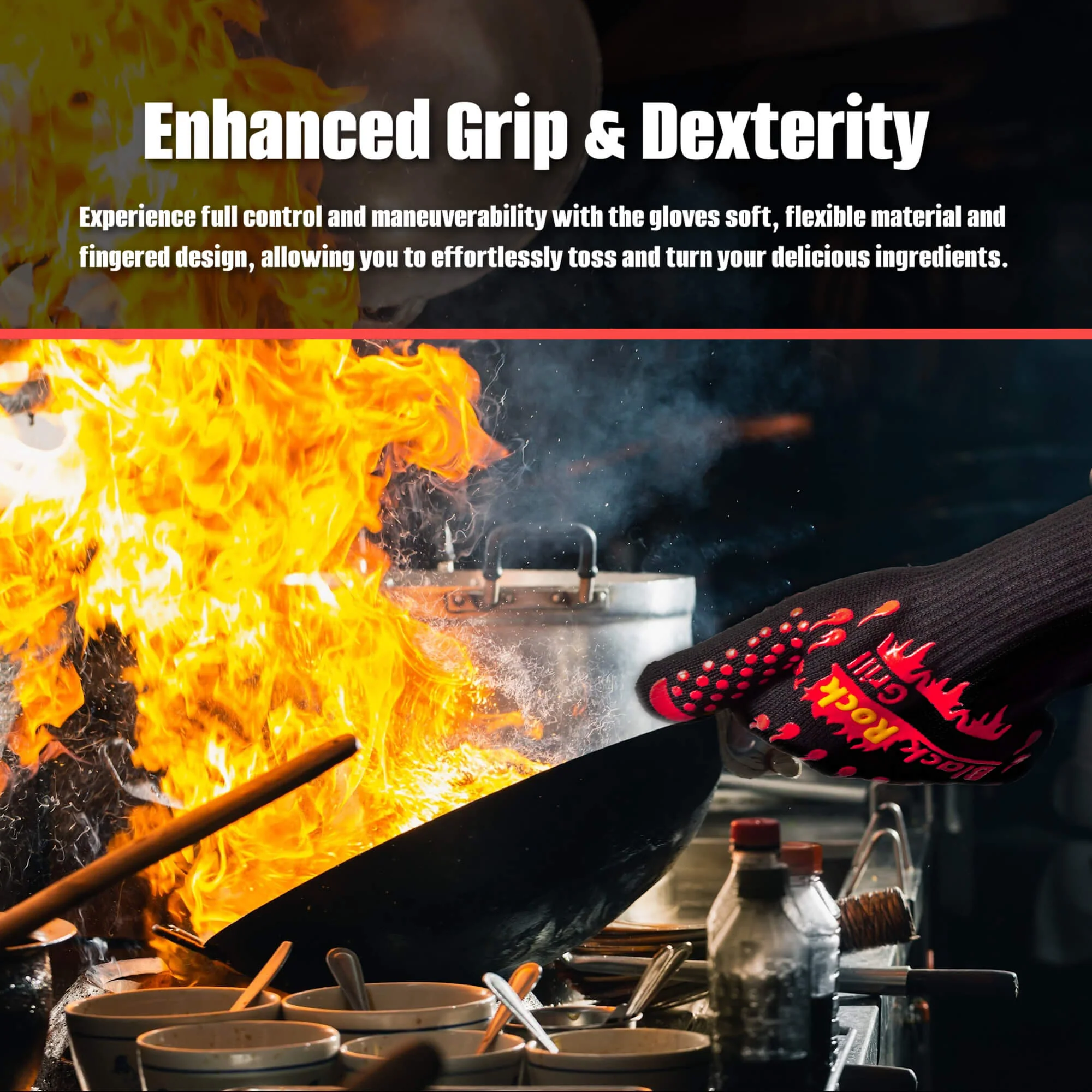 Heat Resistant Cooking Gloves 500°C / 932°F By Black Rock Grill - Image 6