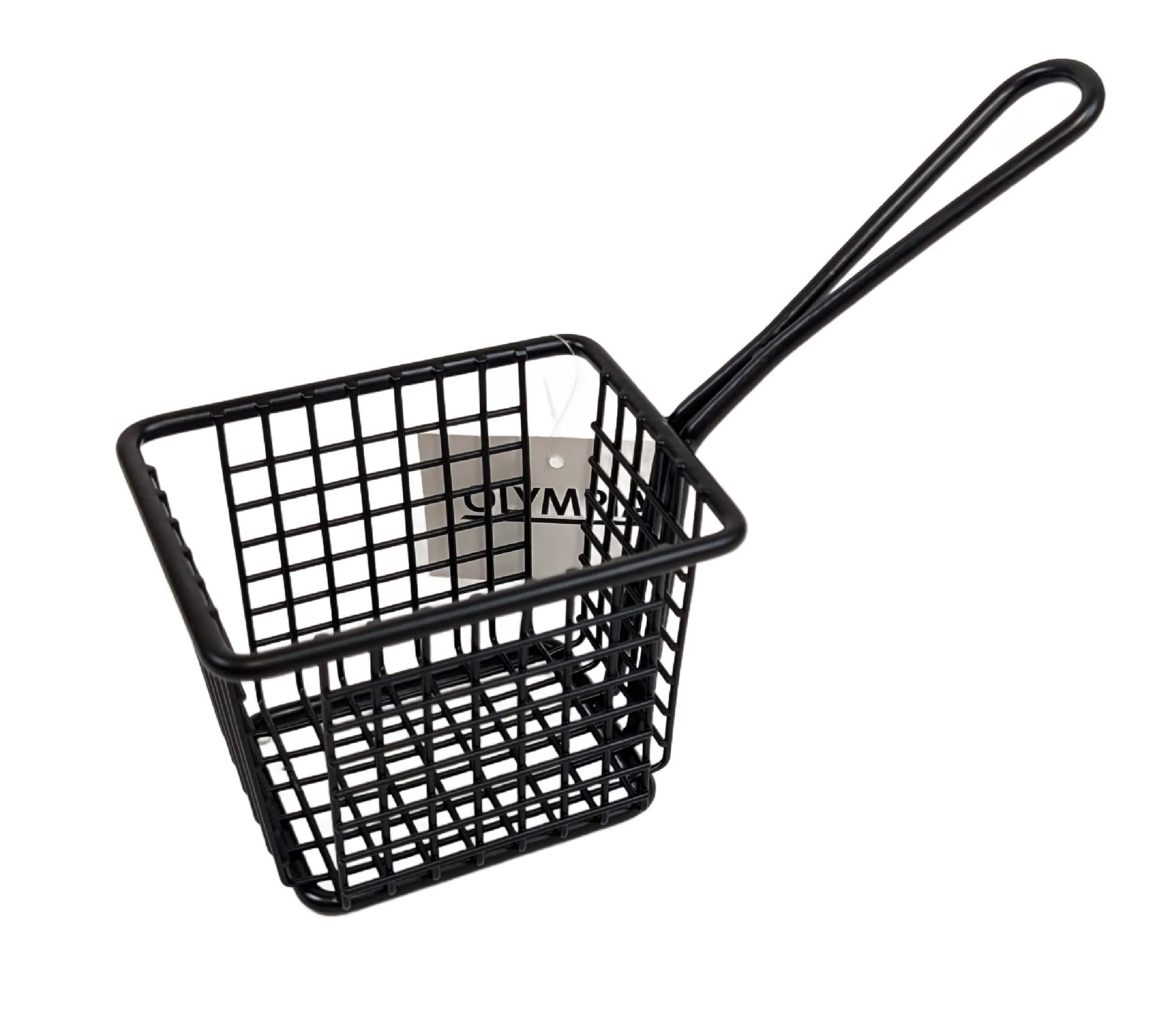 Olympia Serving Chip Rectangle Basket, Black 10 x 8 x 8cm - Image 3
