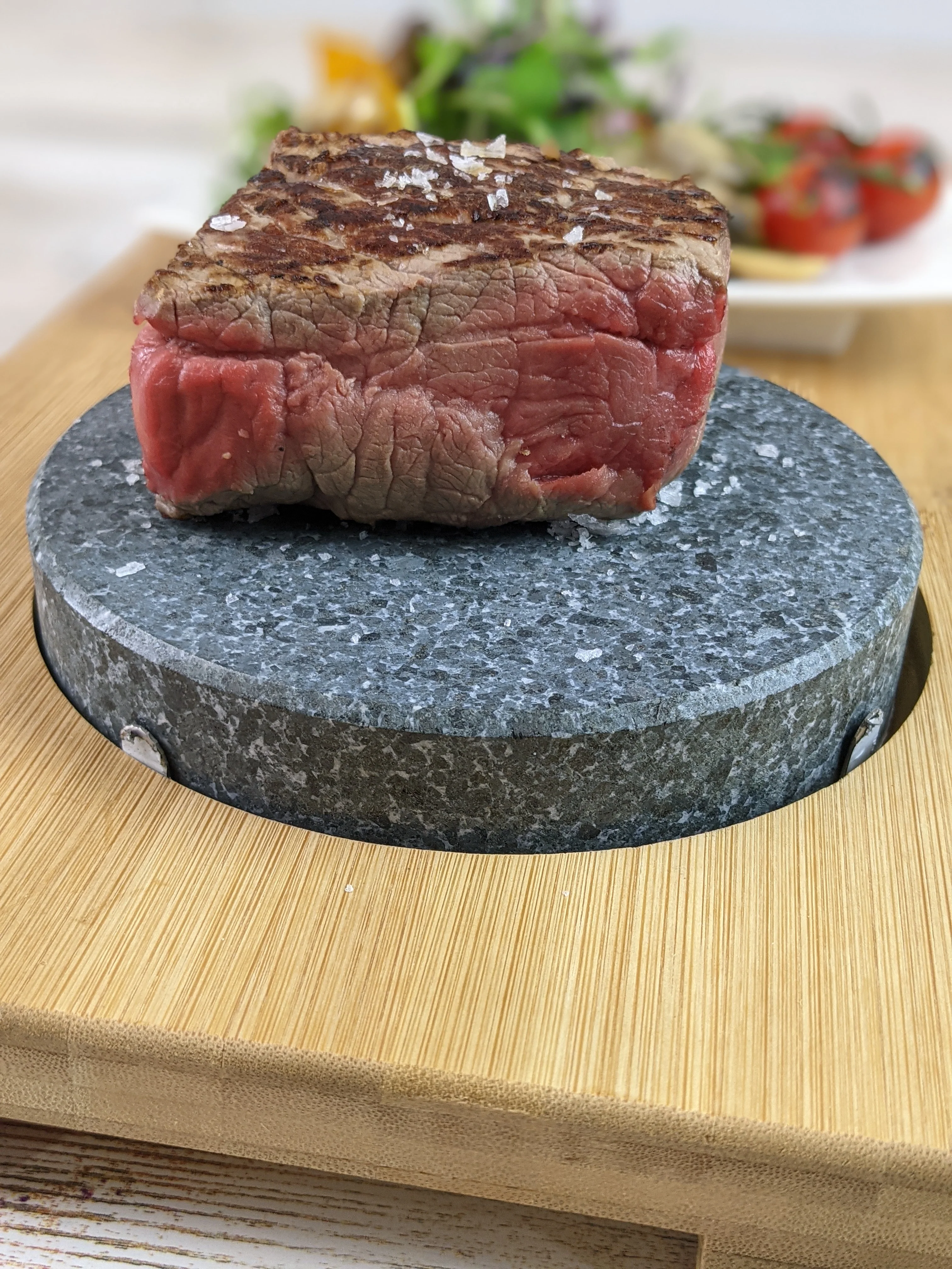 Round Black Rock Grill Ishiyaki Lava Steak Stone – Case of 6 - Image 2