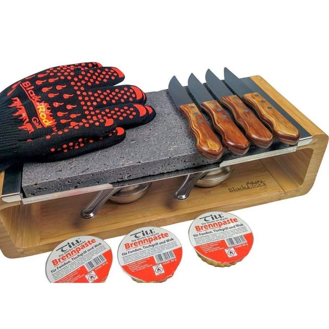 Black Rock Grill Sharing Steak Stones Grill Gift Set
