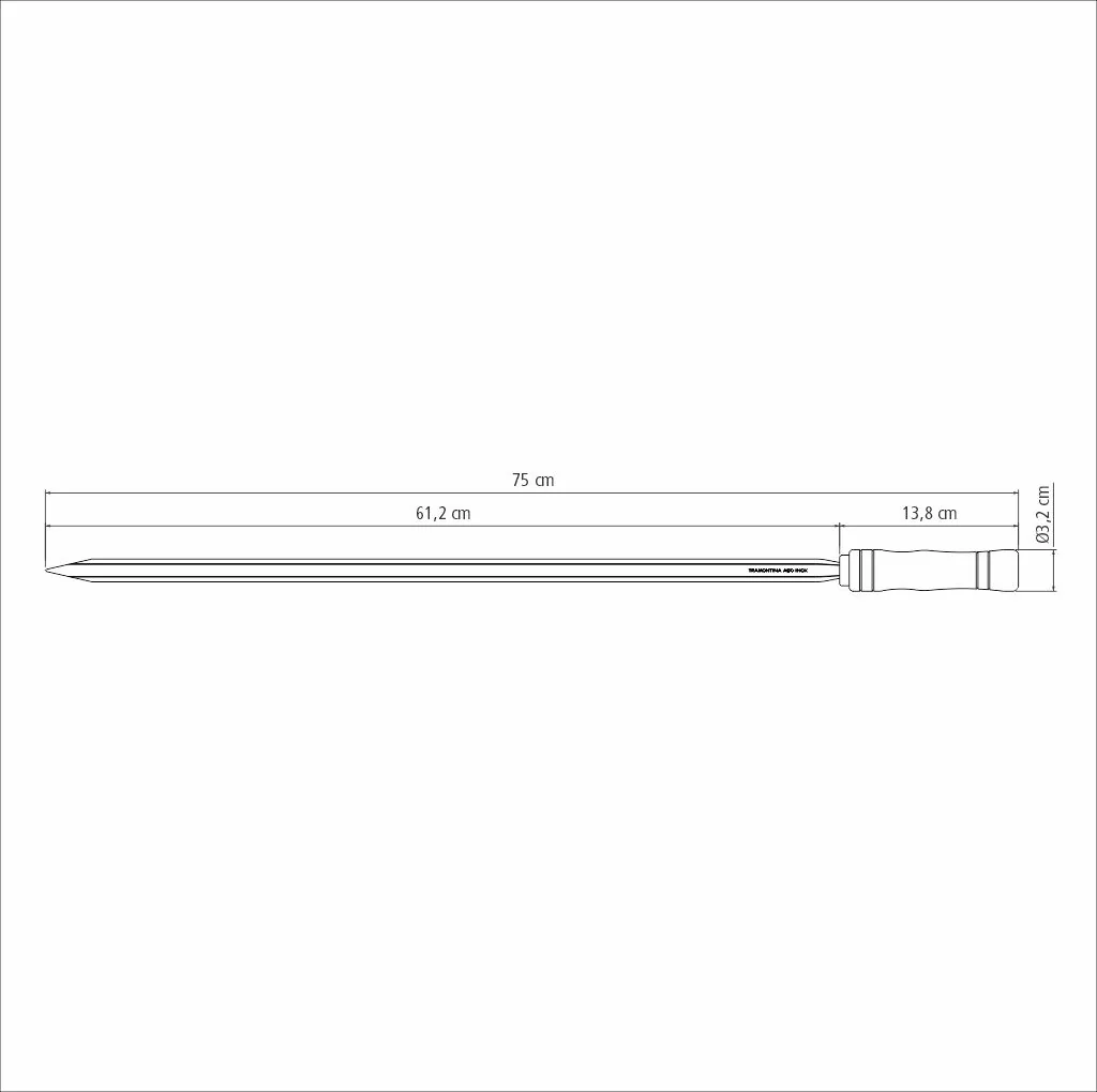 Tramontina Churrasco BBQ Wide Skewer 750mm - Image 4
